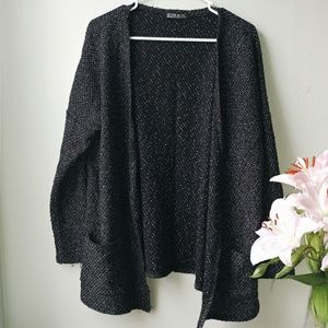 Black long cardigan